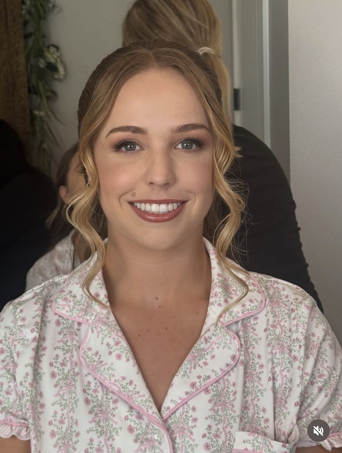 Blonde bride with luminous natural glow