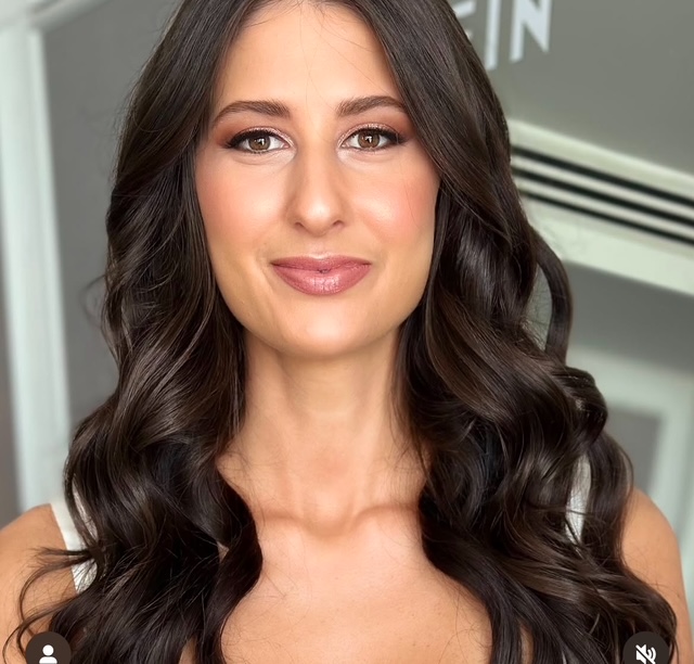 Bridal beauty portrait with soft mauve palette