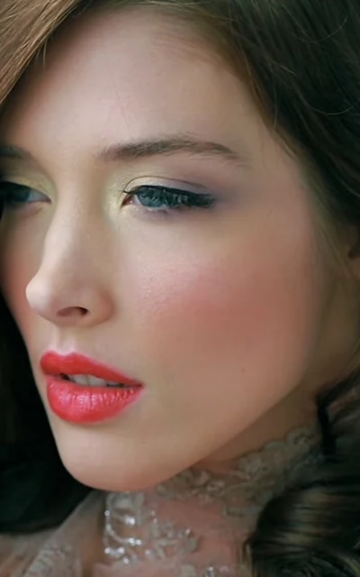 Editorial close-up of bridal makeup detail